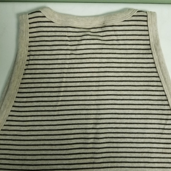 Lauren Ralph Lauren Black & Tan Knit Tank P12 - Picture 5 of 7